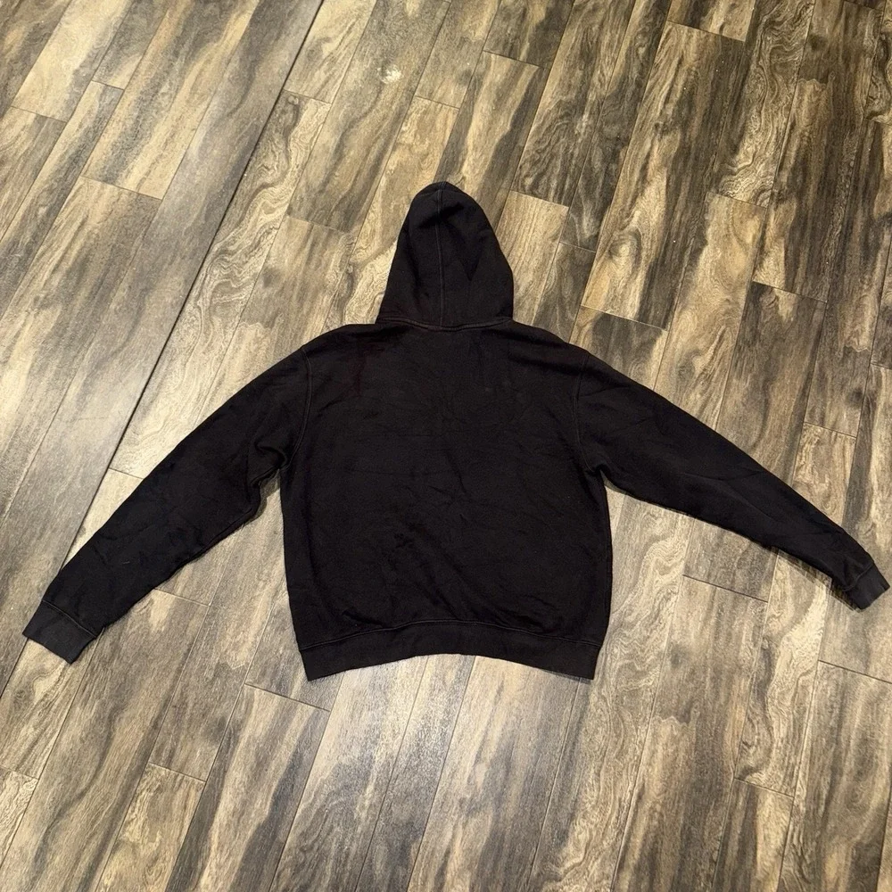 Adidas Men's Tri‎ Linear Hoodie Black Graphic Print Size Large